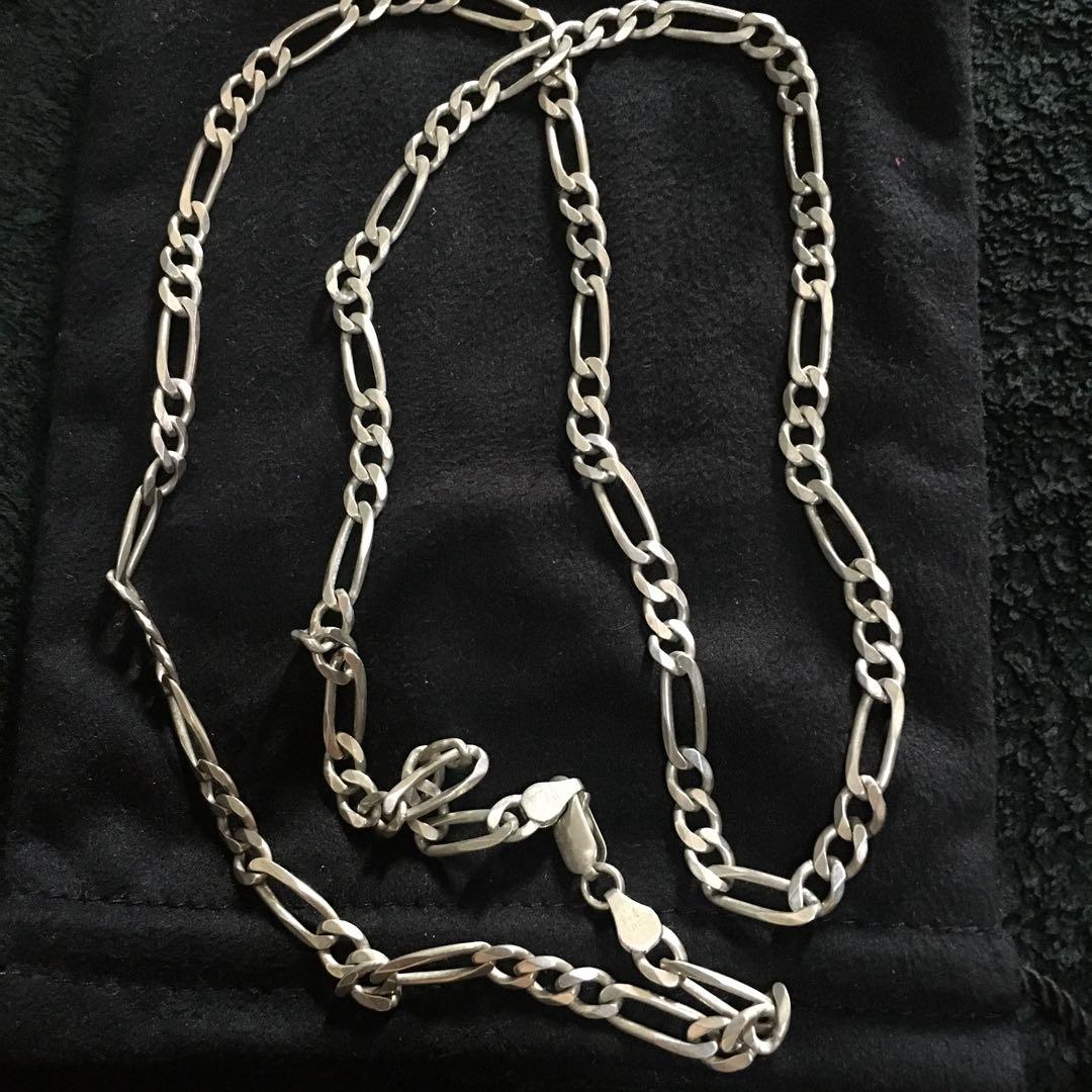フィガロチェーンネックレスSV 925(ロング)重厚感❗️夏こそ装着。