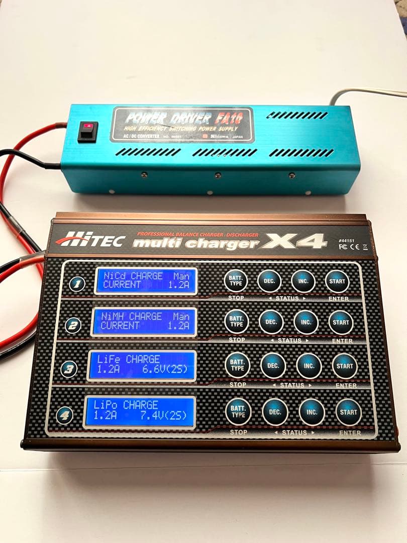 HiTEC multi charger X4 充電器　安定化電源付