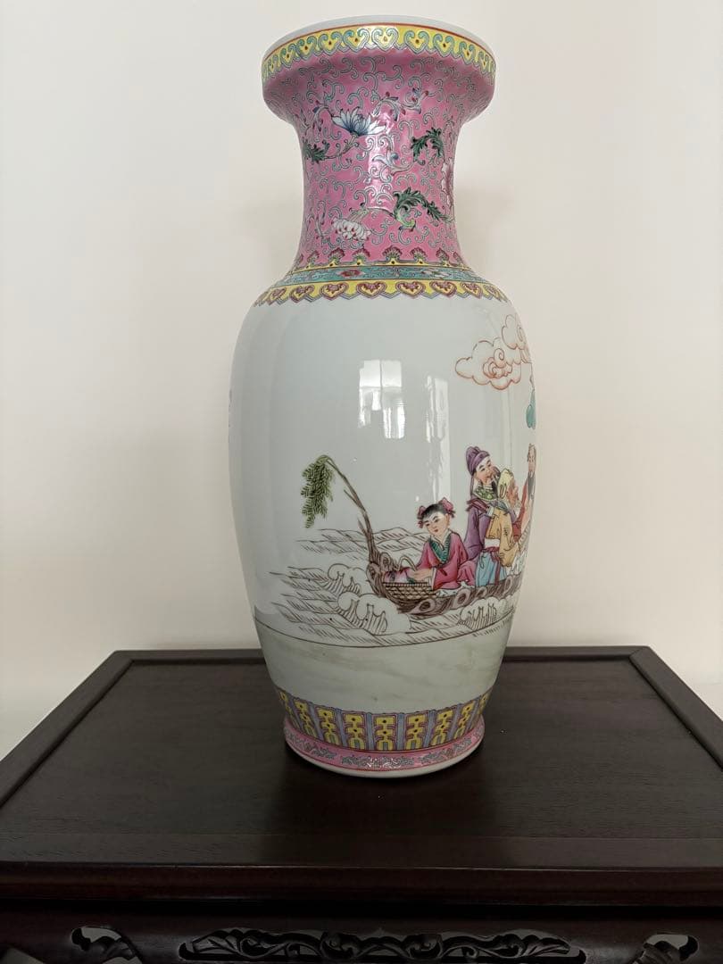 中国風人物画陶器花瓶