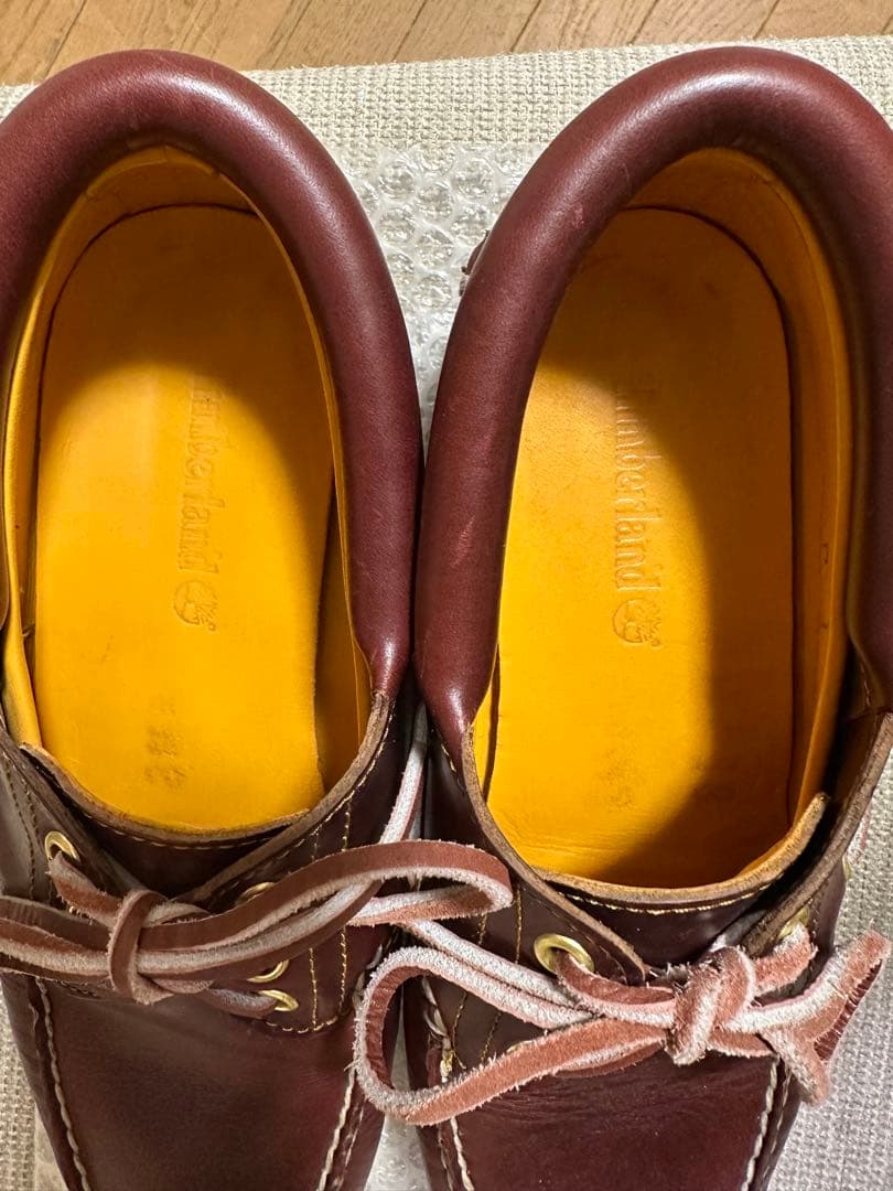 Timberland 3eyeバーガンディ デッキシューズ