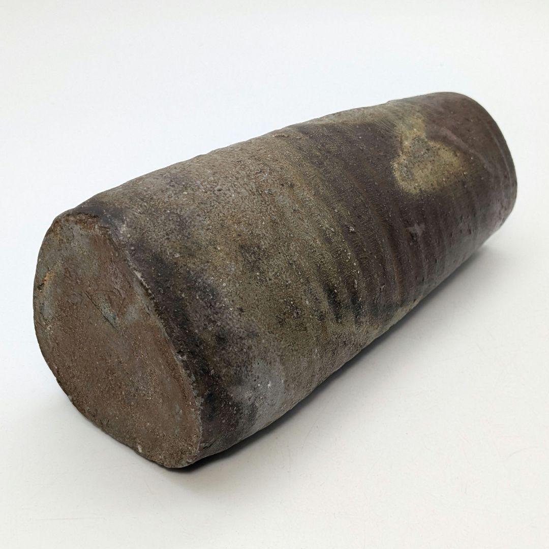 岡山県重要無形文化財 山本雄一 備前焼 三角花入 花瓶 花器 フラワーベース