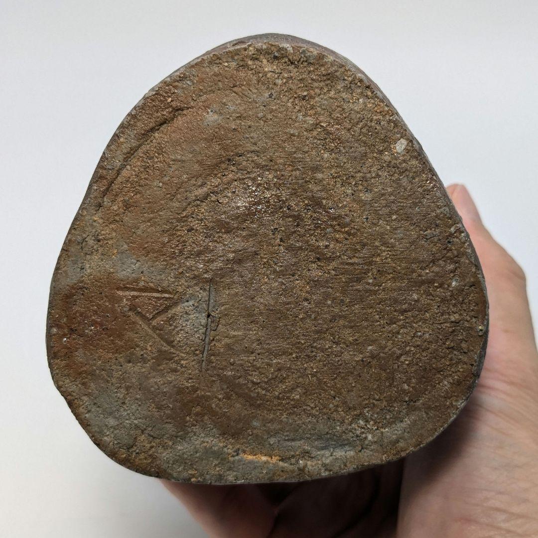 岡山県重要無形文化財 山本雄一 備前焼 三角花入 花瓶 花器 フラワーベース