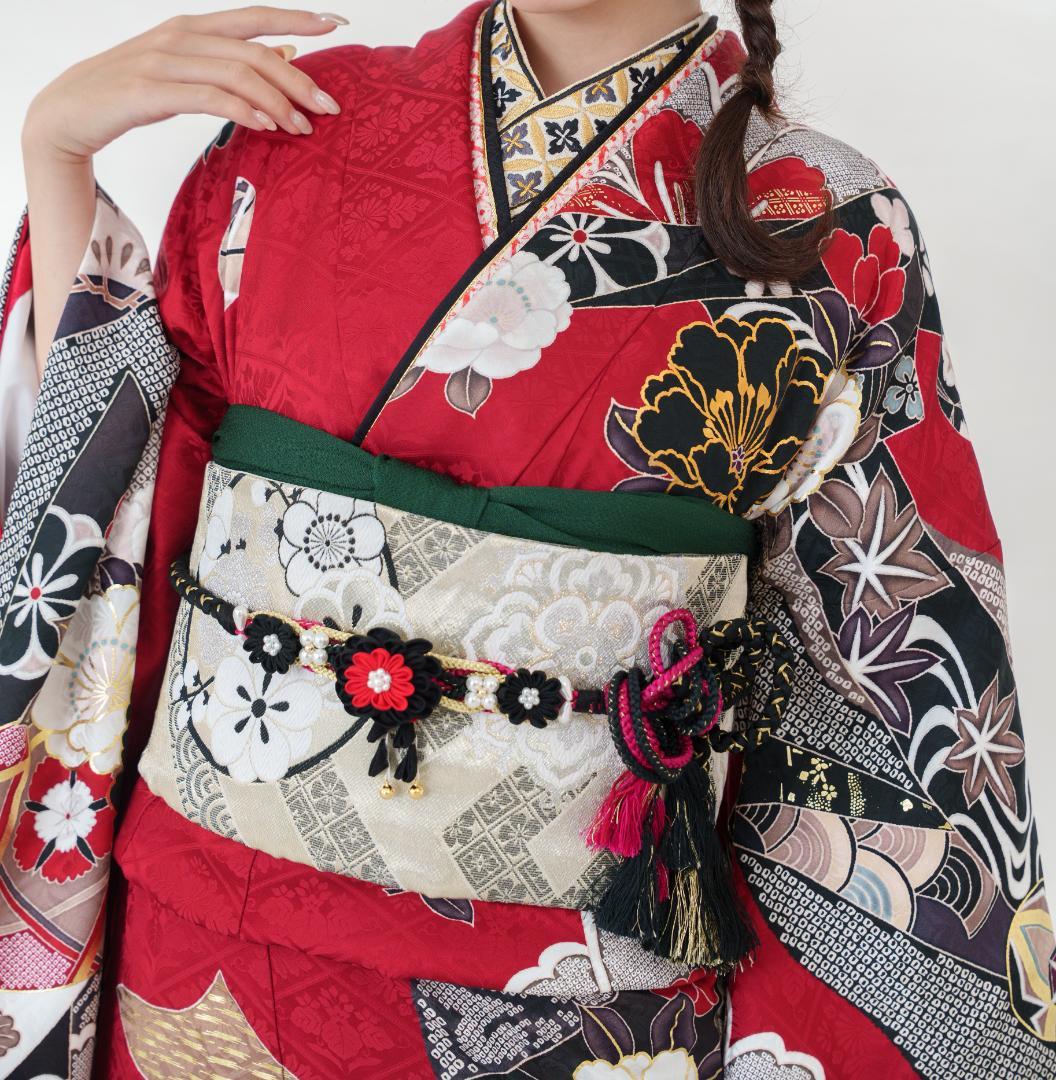 ≪美品≫正絹　振袖9点フルセット【748】【160cm~170cmの方用】