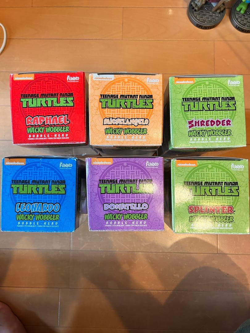 ミュータントタートルズ　ワッキーワブラー　フィギュア 6体セット