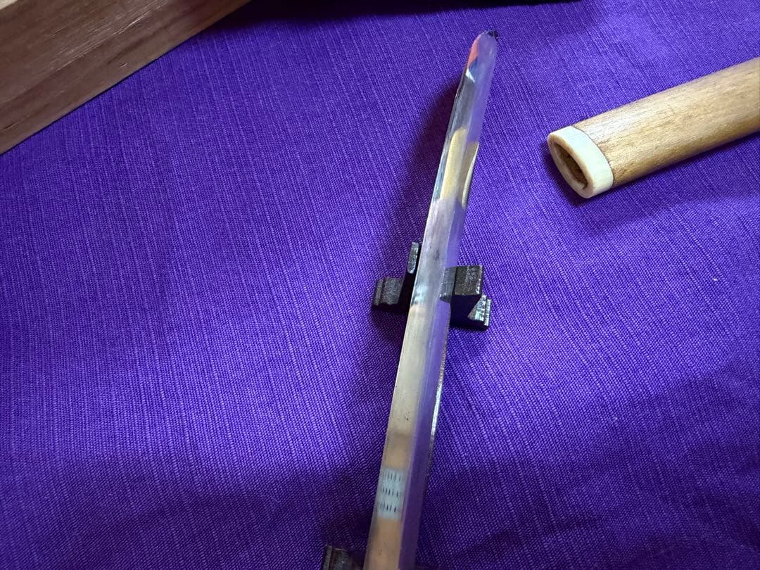 日本刀　合口小刀　短刀　極小（脇差刀装具鍔鐔拵目貫小柄縁頭笄馬針貫級刀白鞘刀剣侍