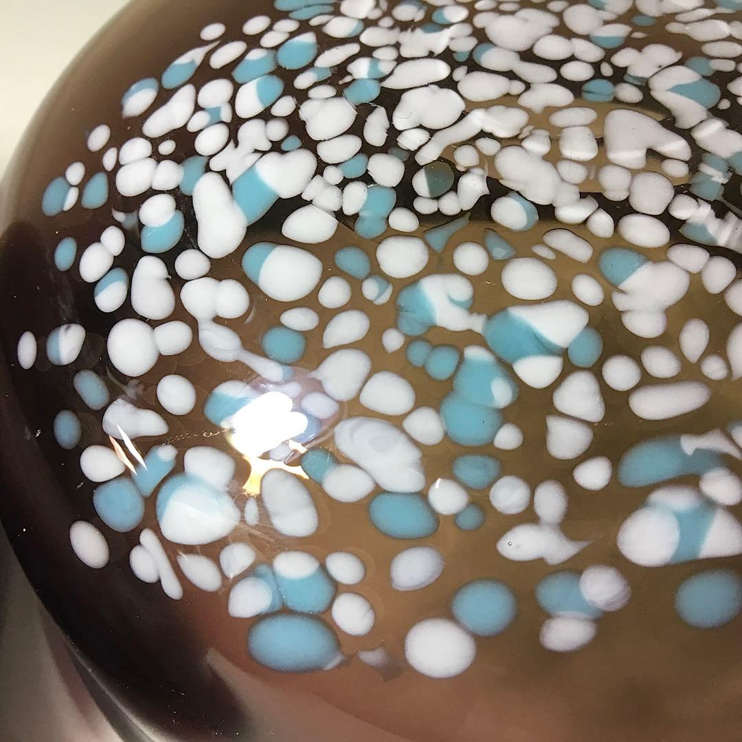 小林貢◆吹き硝子 ガラス鉢◆ボウル 工芸ガラス 和ガラス 盃洗 建水 菓子鉢 紫