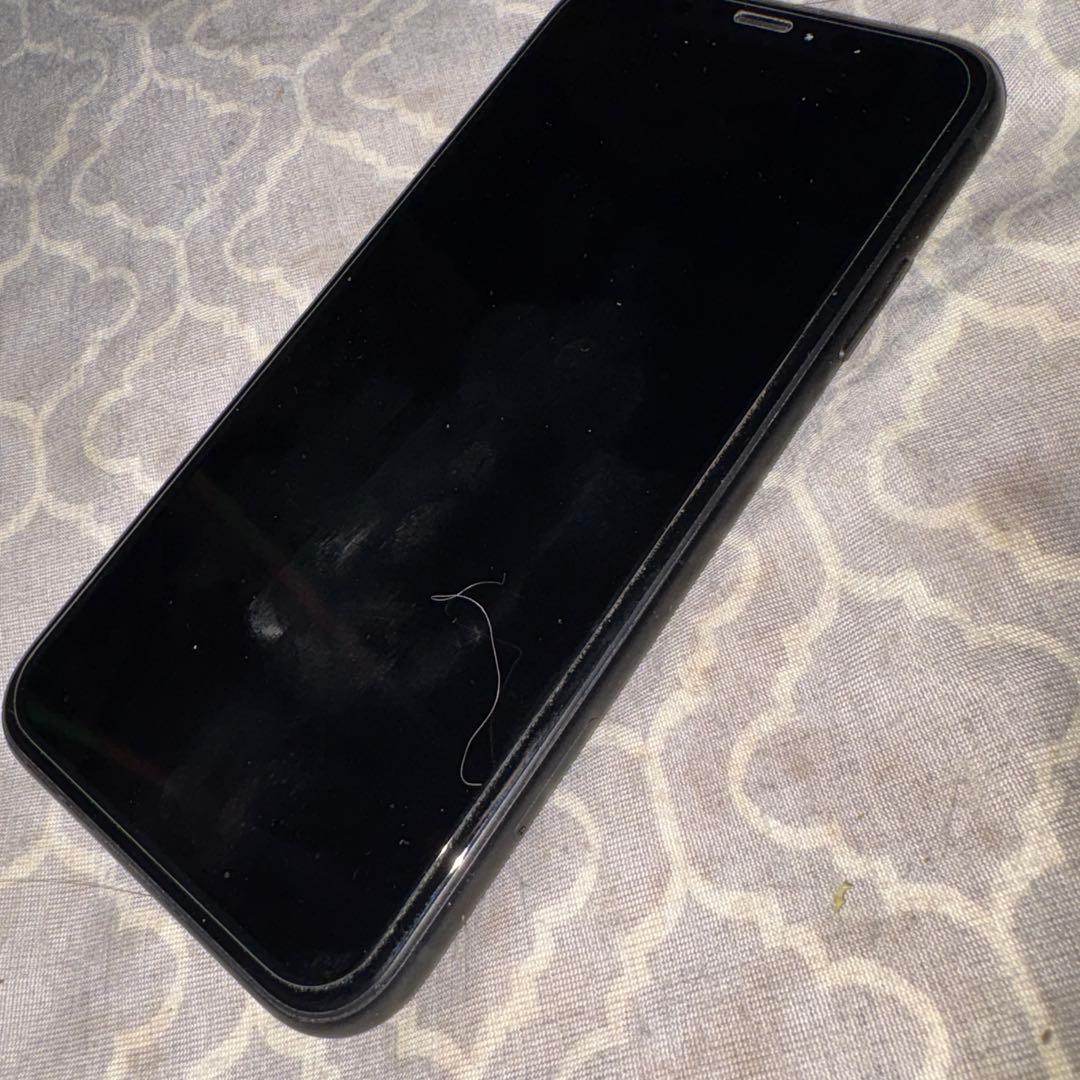 iPhone XR ブラック フリップケース付き