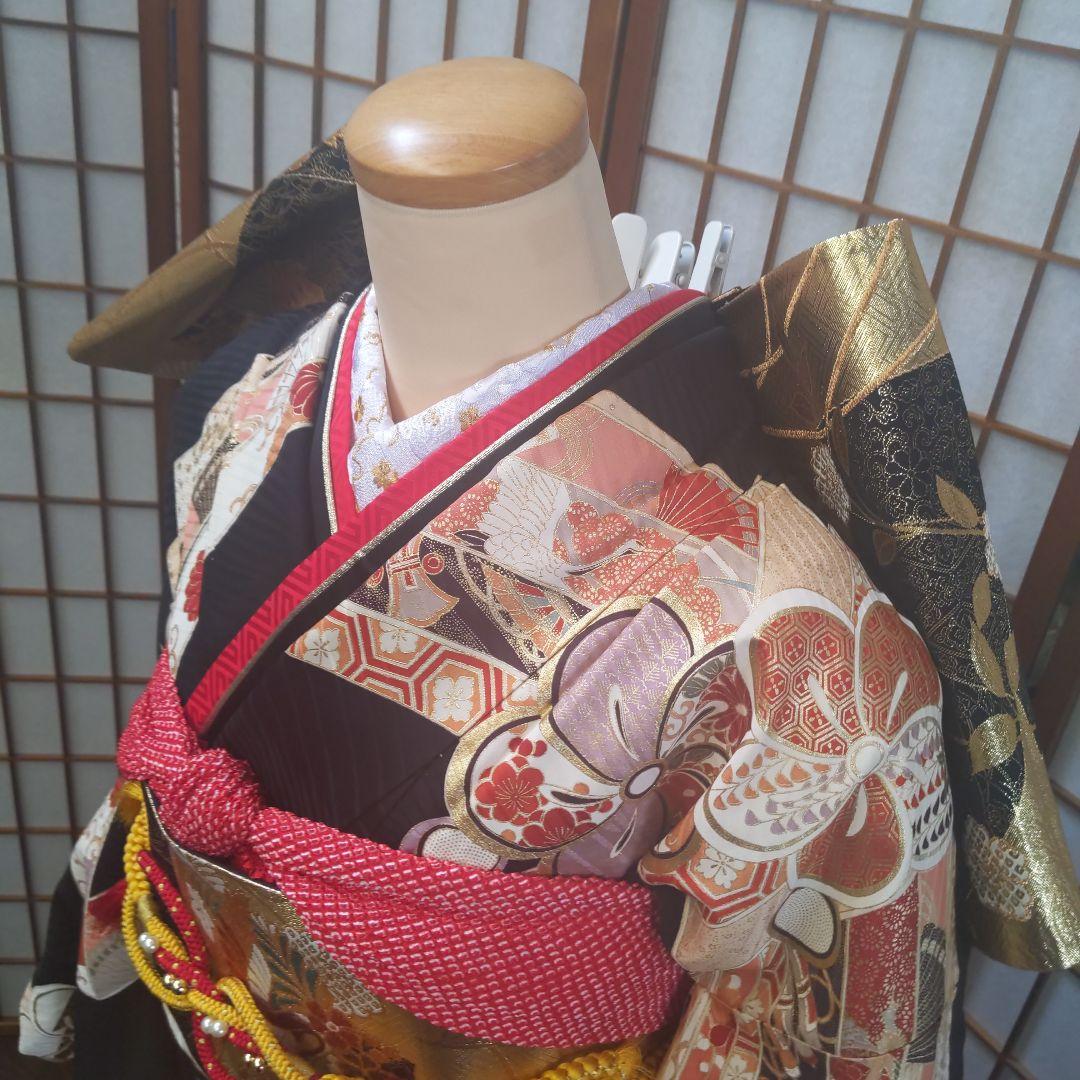 453【最終価格】古典柄　和モダン【正絹振袖7点フルセット】成人式卒業式謝恩会