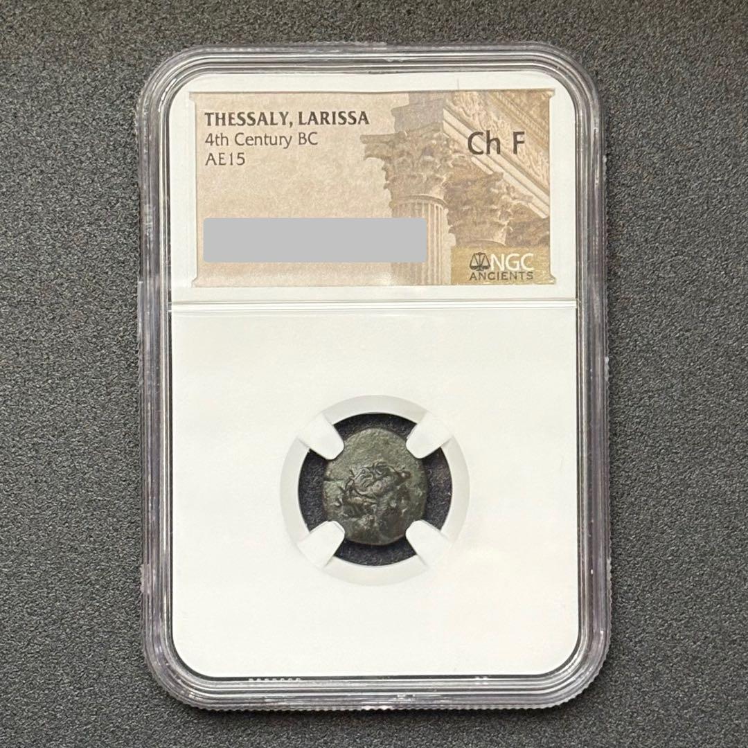 古代　テッサリア 紀元前4世紀 AE15  NGC認証