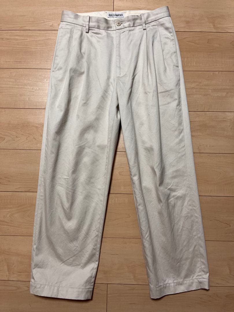 パンツ WACKOMARIA DOUBLE PLEATED CHINO TROUSERS