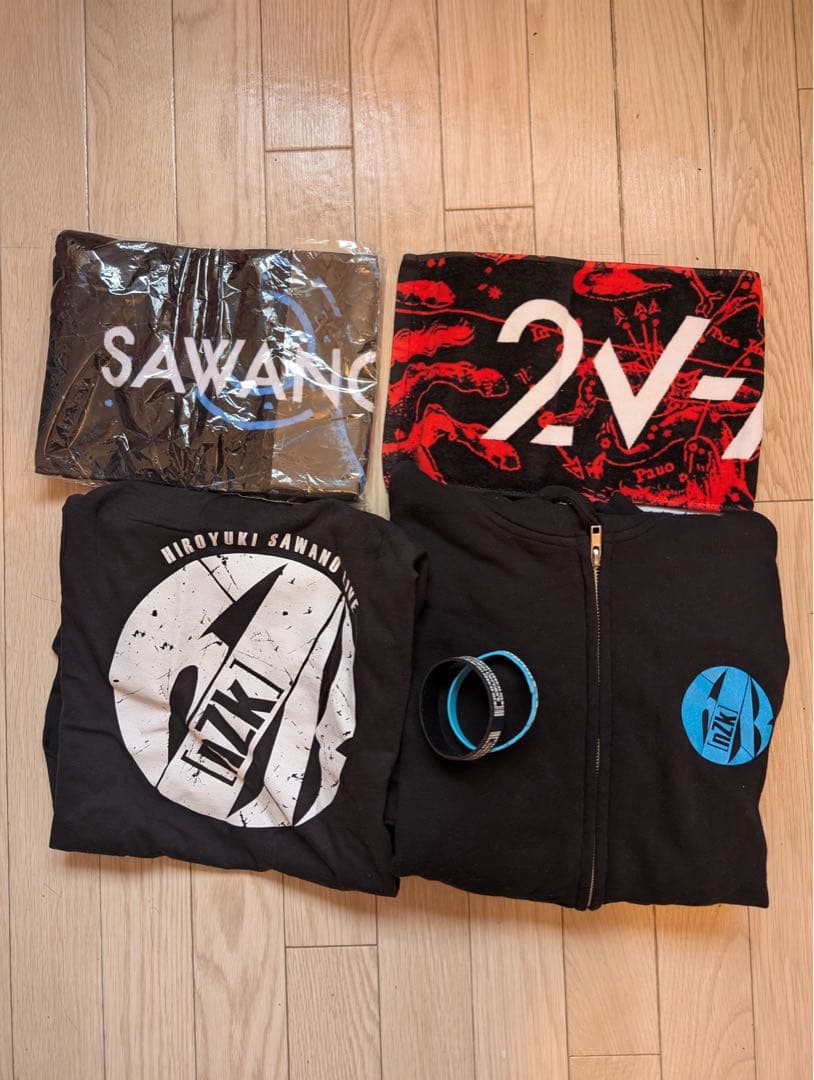 澤野弘之 nzkグッズ6点セット　パーカー、Tシャツ、タオル2点、ブレス2点