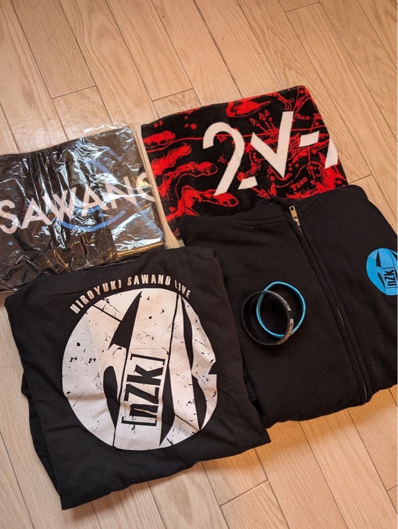 澤野弘之 nzkグッズ6点セット　パーカー、Tシャツ、タオル2点、ブレス2点