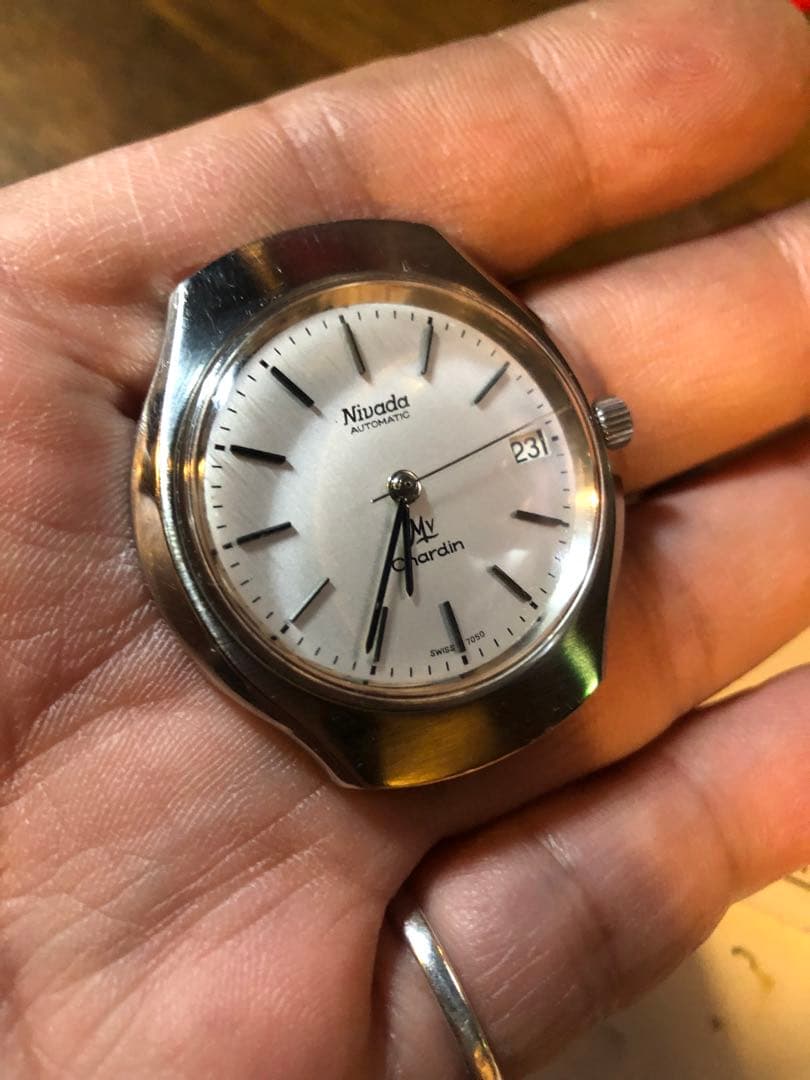 美品★稼動良好★ニバダ　シャルダン　自動巻　ヴィンテージ　メンズ　腕時計