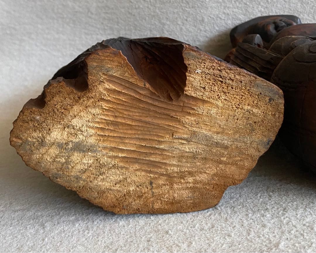 【レトロ】木彫り／恵比寿・大黒天の置物