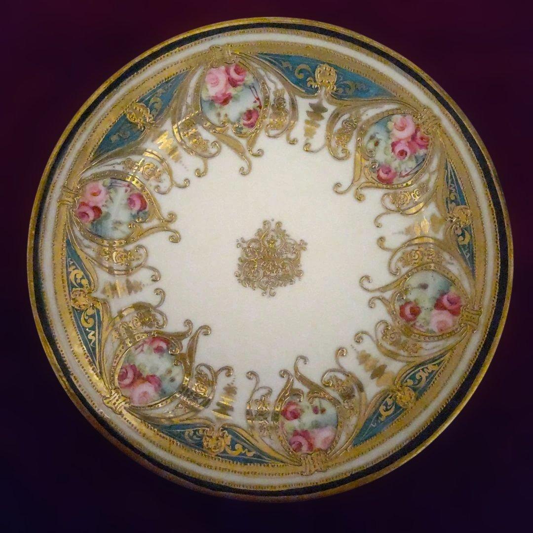 希少 アンティーク オールドノリタケ メイプルリーフ刻印 皿