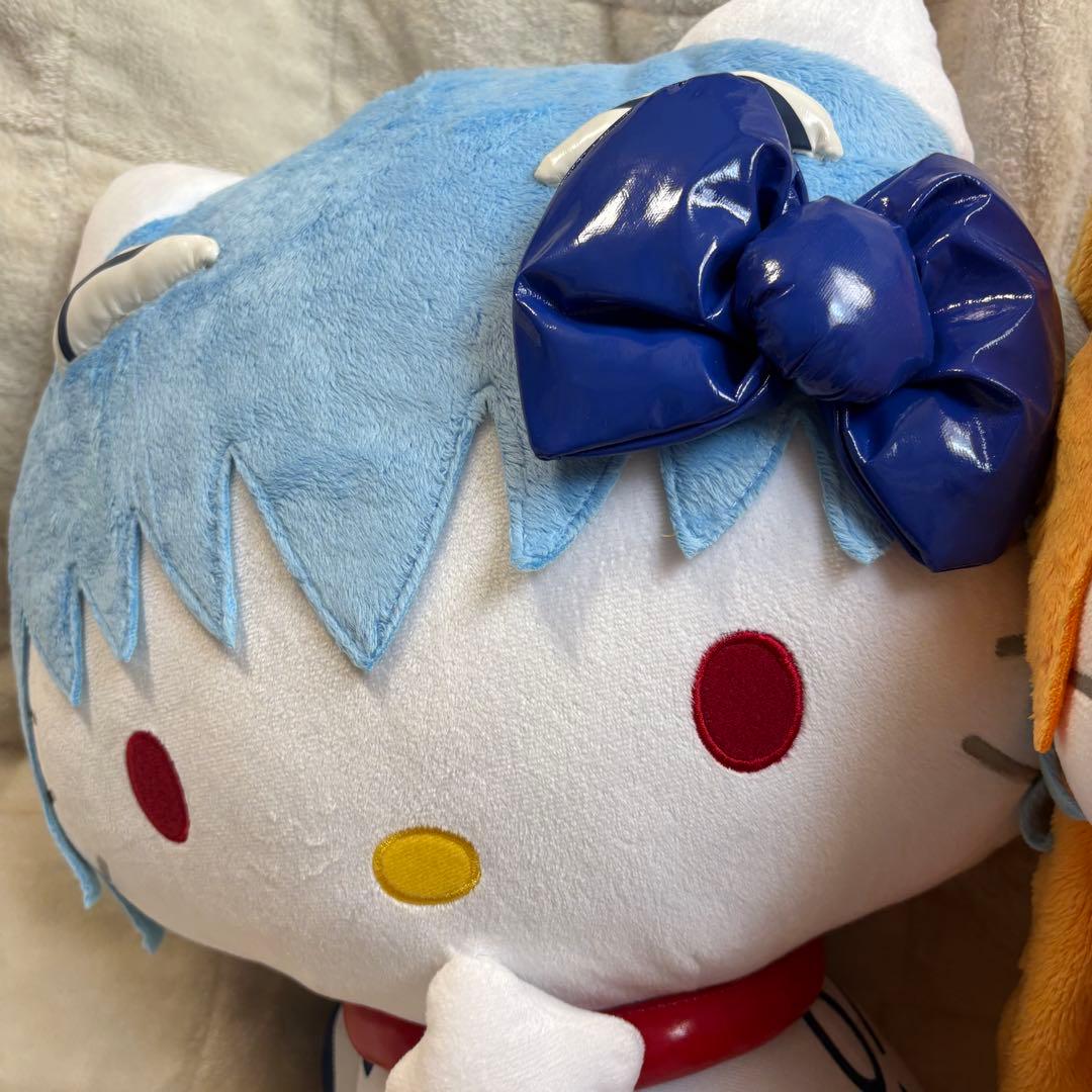 [週末セール] エヴァンゲリオン　ハローキティ　アスカ　綾波レイ　特大ぬいぐるみ