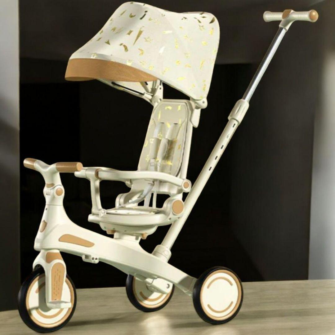 【新品】多機能三輪車【ベージュ】 7in1■安全設計1歳〜5歳