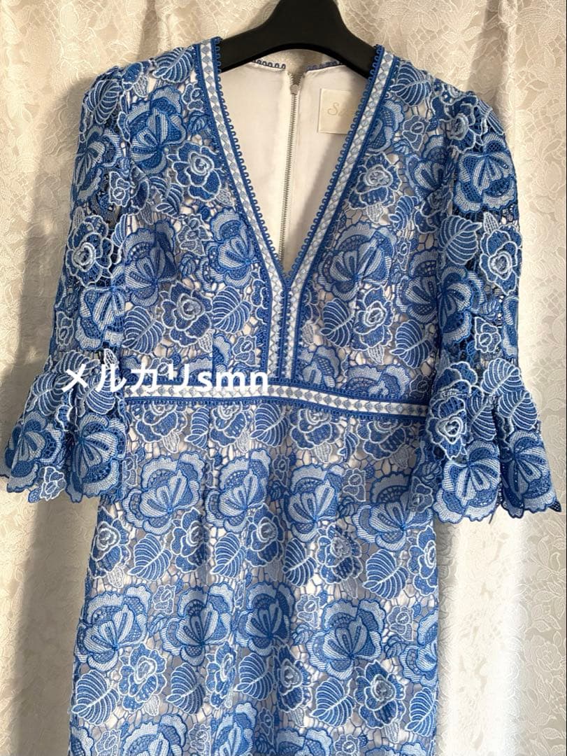 erukei settan ドレス 0 XS ブルー　エルケイ　銀座クチュール