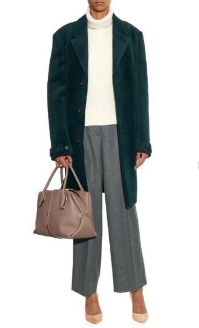 Tod’s D Bow Bag トッズ　グレー　レザー ハンドバッグ