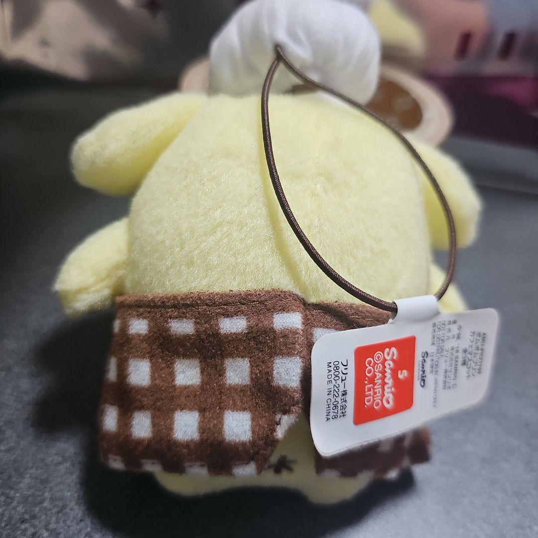 【非売品】ポムポムプリンカフェ マスコット ぬいぐるみ コーヒー屋さん
