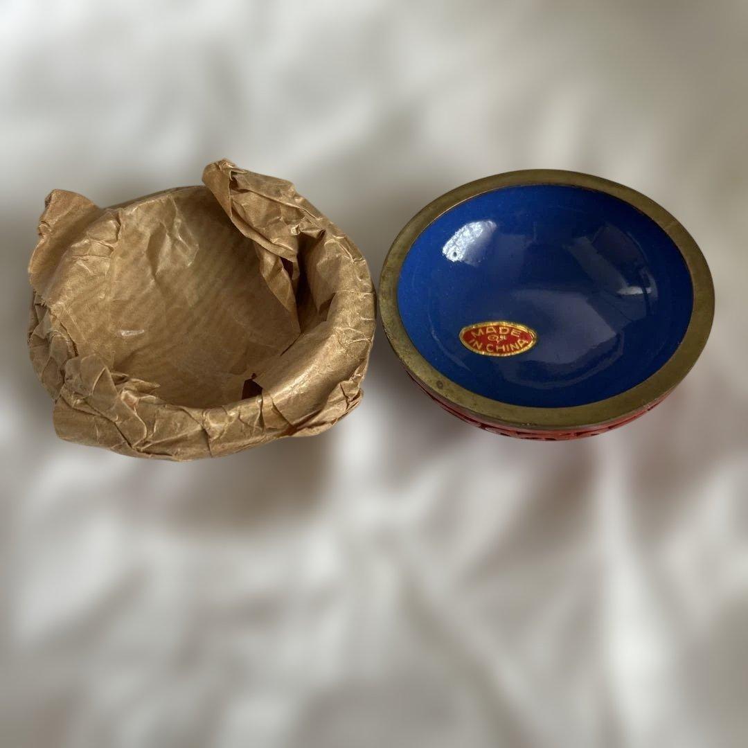 中国骨董旧蔵【民国時代銅胎彫漆堆朱内七宝香合】高級厚重希少珍貴細工精密彫刻牡丹図