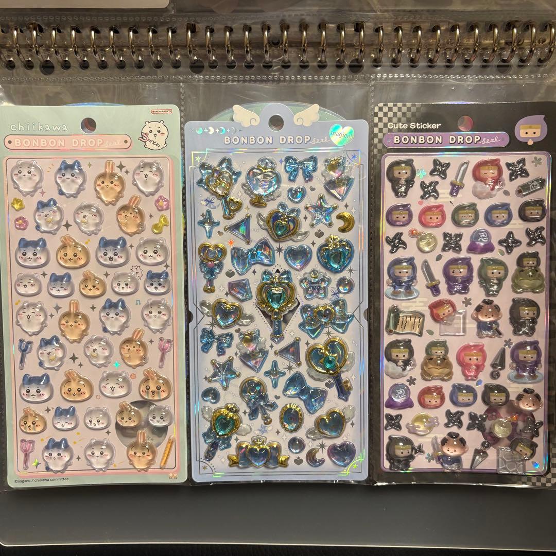 ボンボンドロップ コットンパフィ 18点+ファイルとセリアリフィル まとめ売り