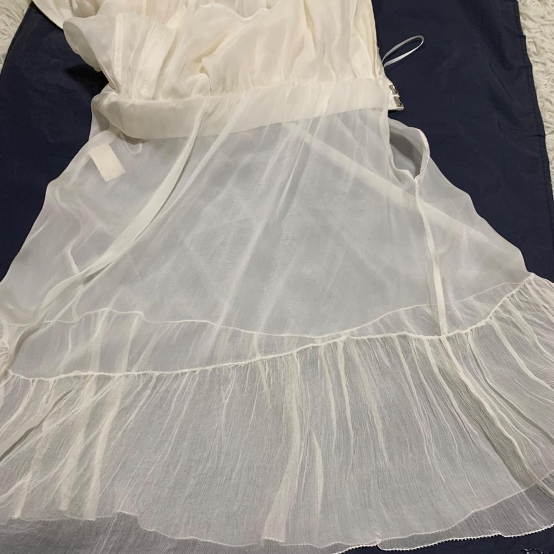 良品✨ルイヴィトン レース 刺繍 フレアスカート 白 ホワイト 34 S