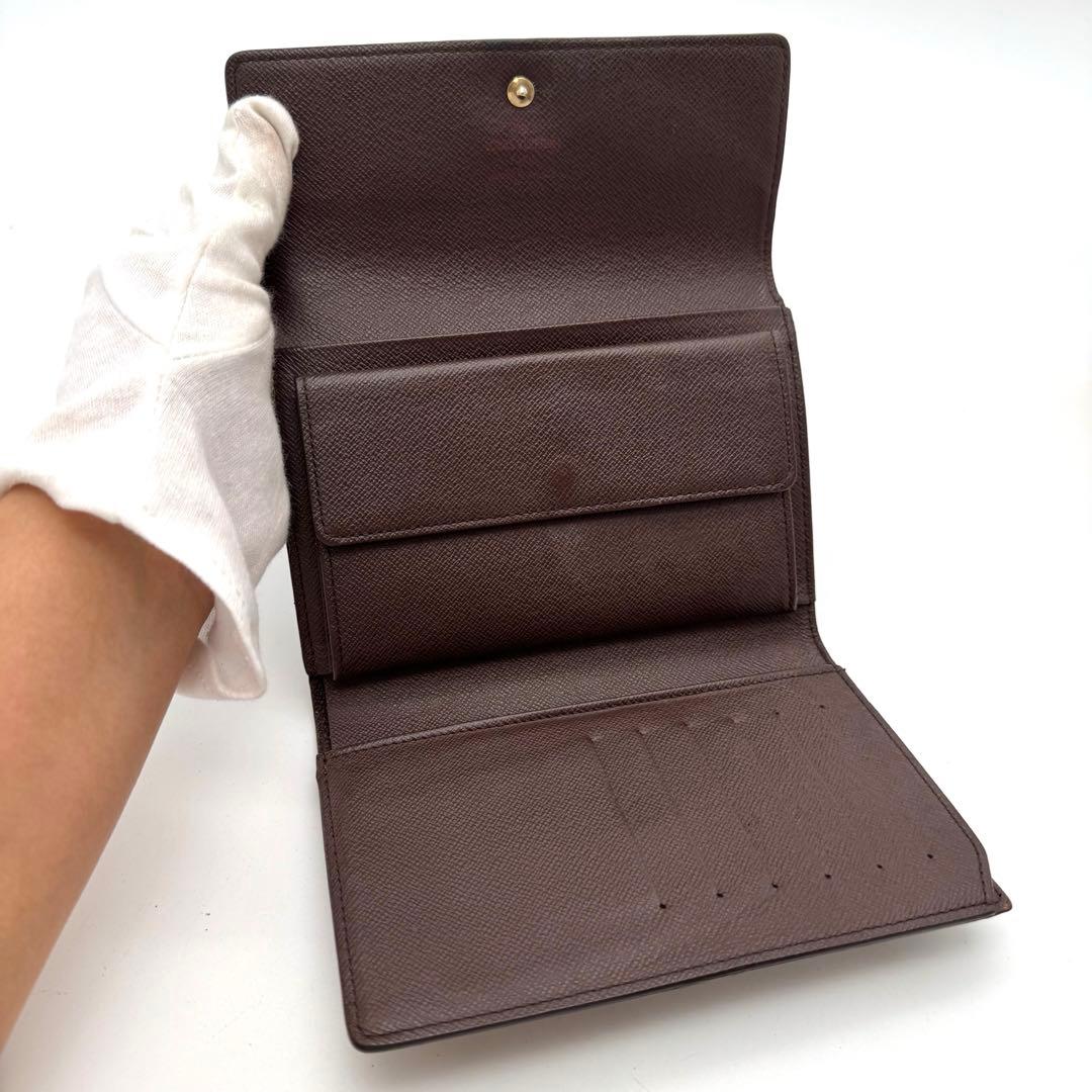 美品✨️ルイヴィトン　ダミエ　ポルトトレゾール　エテュイパピエ　三つ折り財布