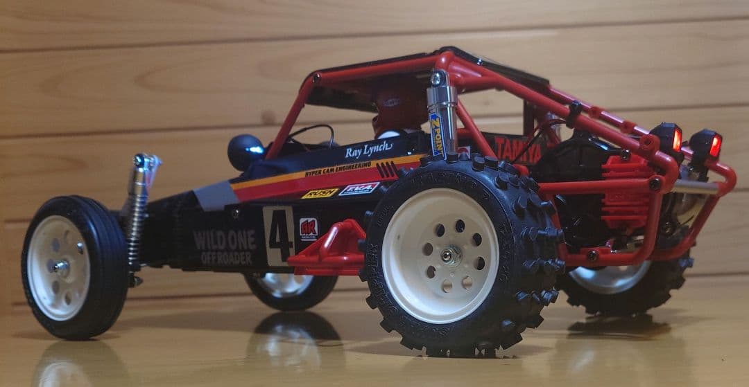 タミヤRCワイルドワンLEDライト付プロポ＆バッテリー充電器付完成品