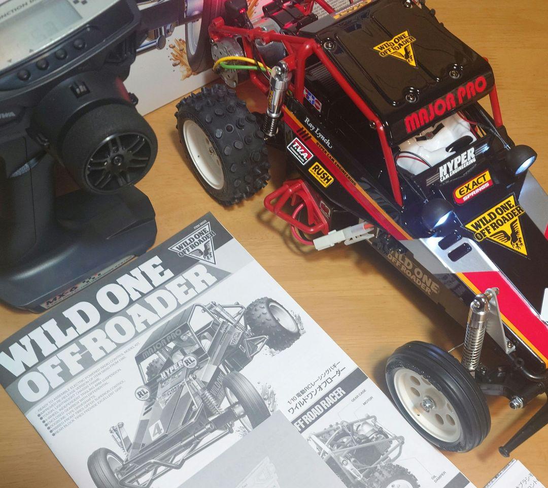 タミヤRCワイルドワンLEDライト付プロポ＆バッテリー充電器付完成品