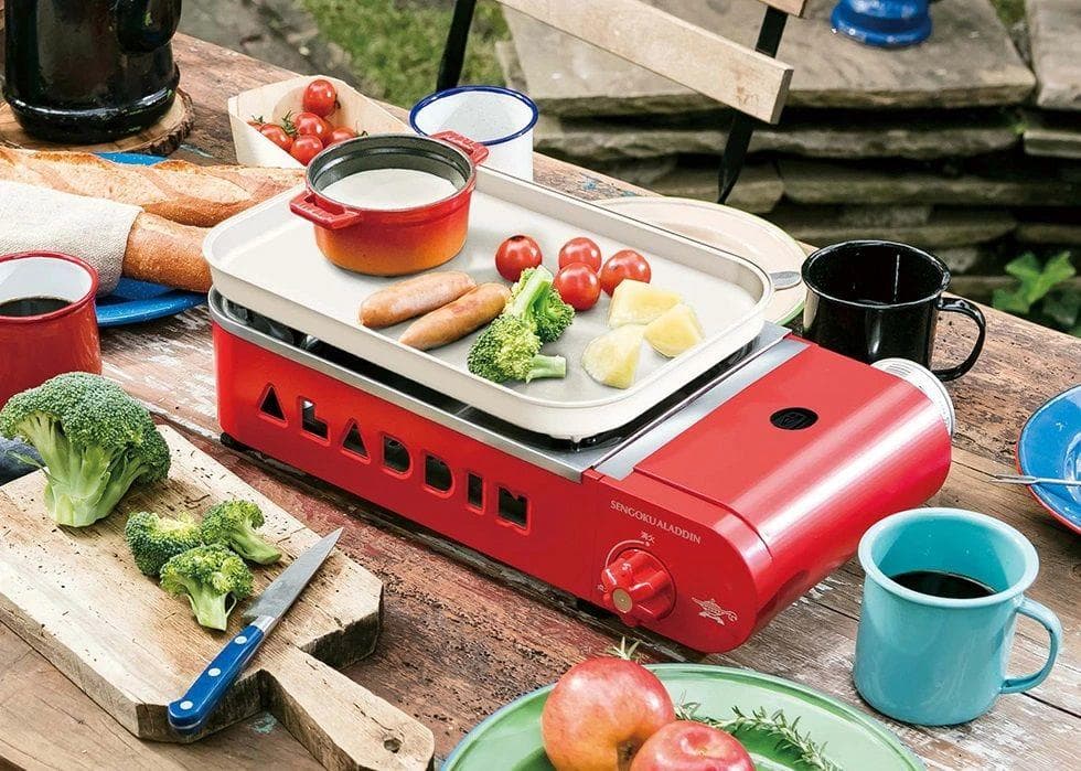 新品 アラジン SAG-RS21B ポータブル ガス ホットプレート 赤 ④