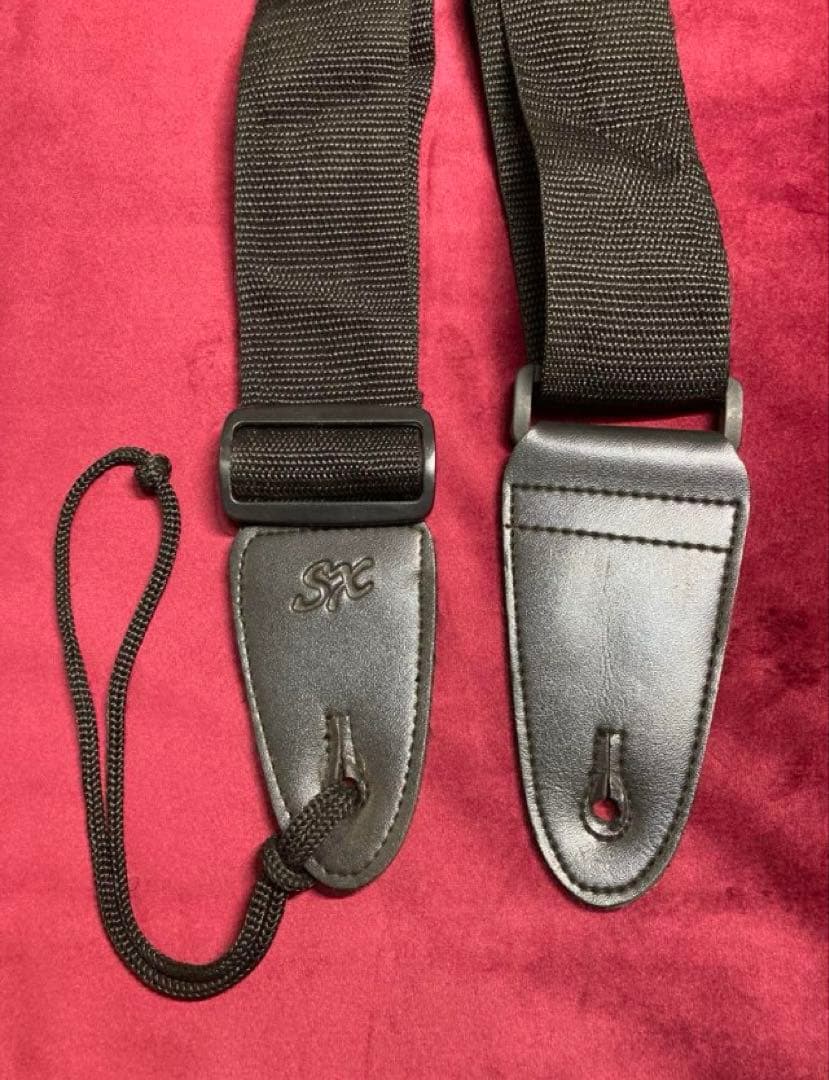 SX エレキギター サンバースト　スタンド付き　キズ有り ベルト付