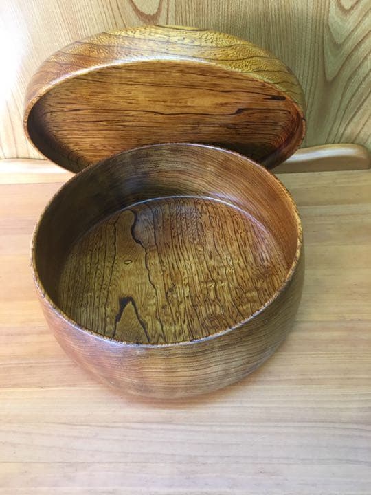 茶びつ　茶櫃　天然杢