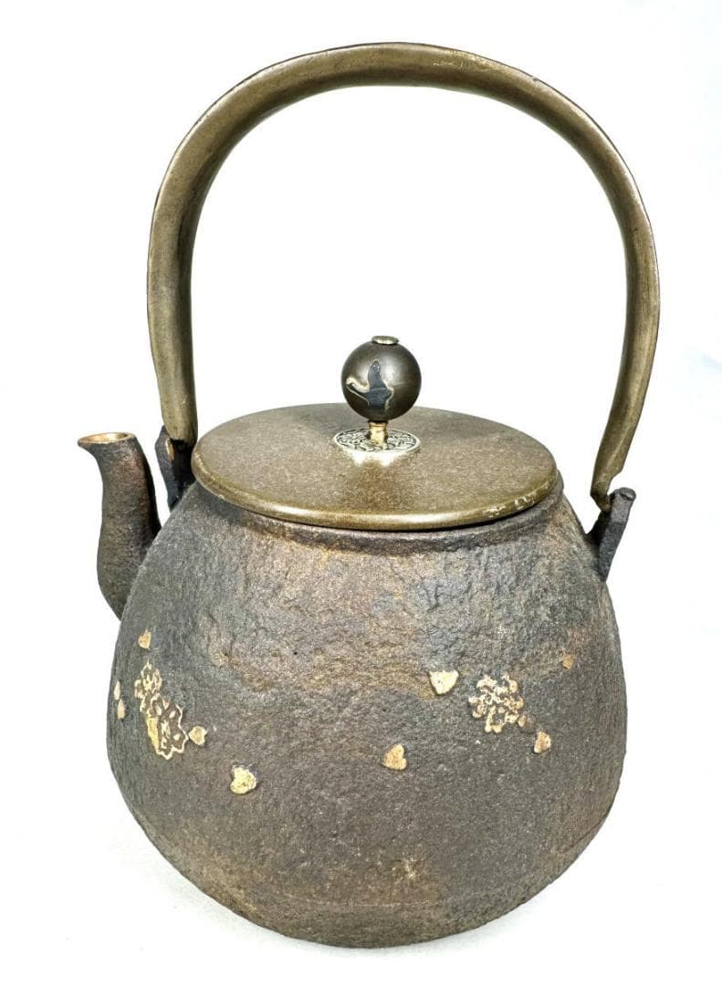 鶴鉄瓶 急須 唐銅蓋 銅摘 茶壺 湯沸 稀少 歴史 煎茶道具 骨董WWST070