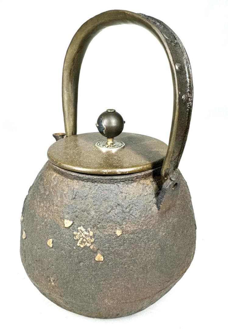 鶴鉄瓶 急須 唐銅蓋 銅摘 茶壺 湯沸 稀少 歴史 煎茶道具 骨董WWST070