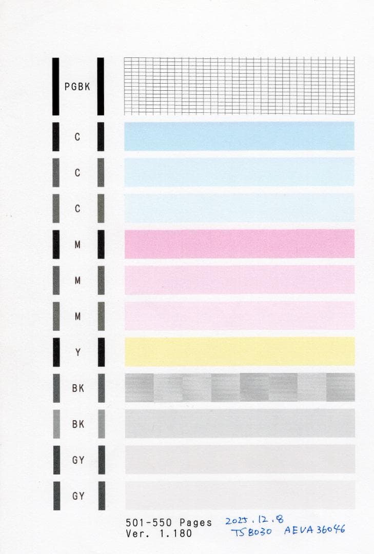 即使用可！ Canon TS8030 インクジェット複合機 印刷枚数少ない！