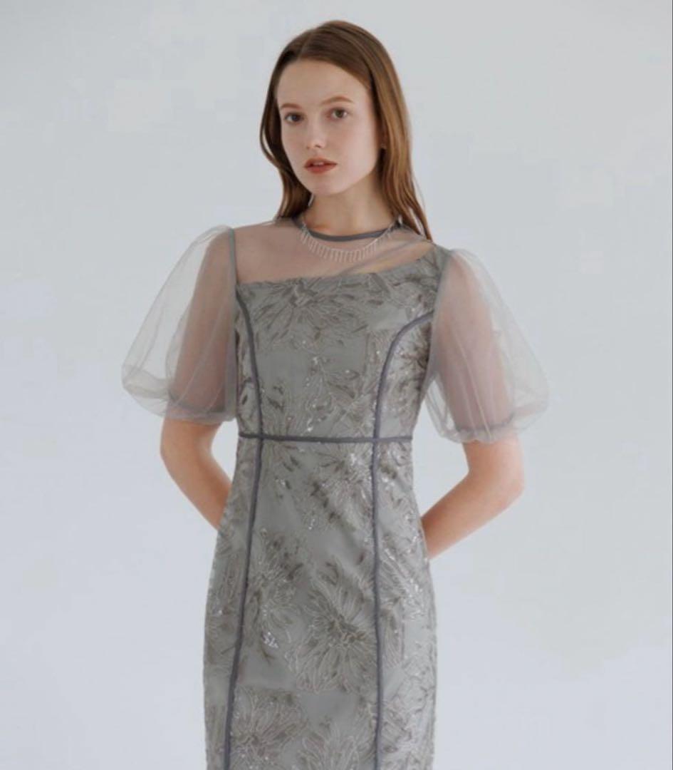 【新品】Lejaアシンメトリー ワンピースドレス 結婚式 パーティー タグ付