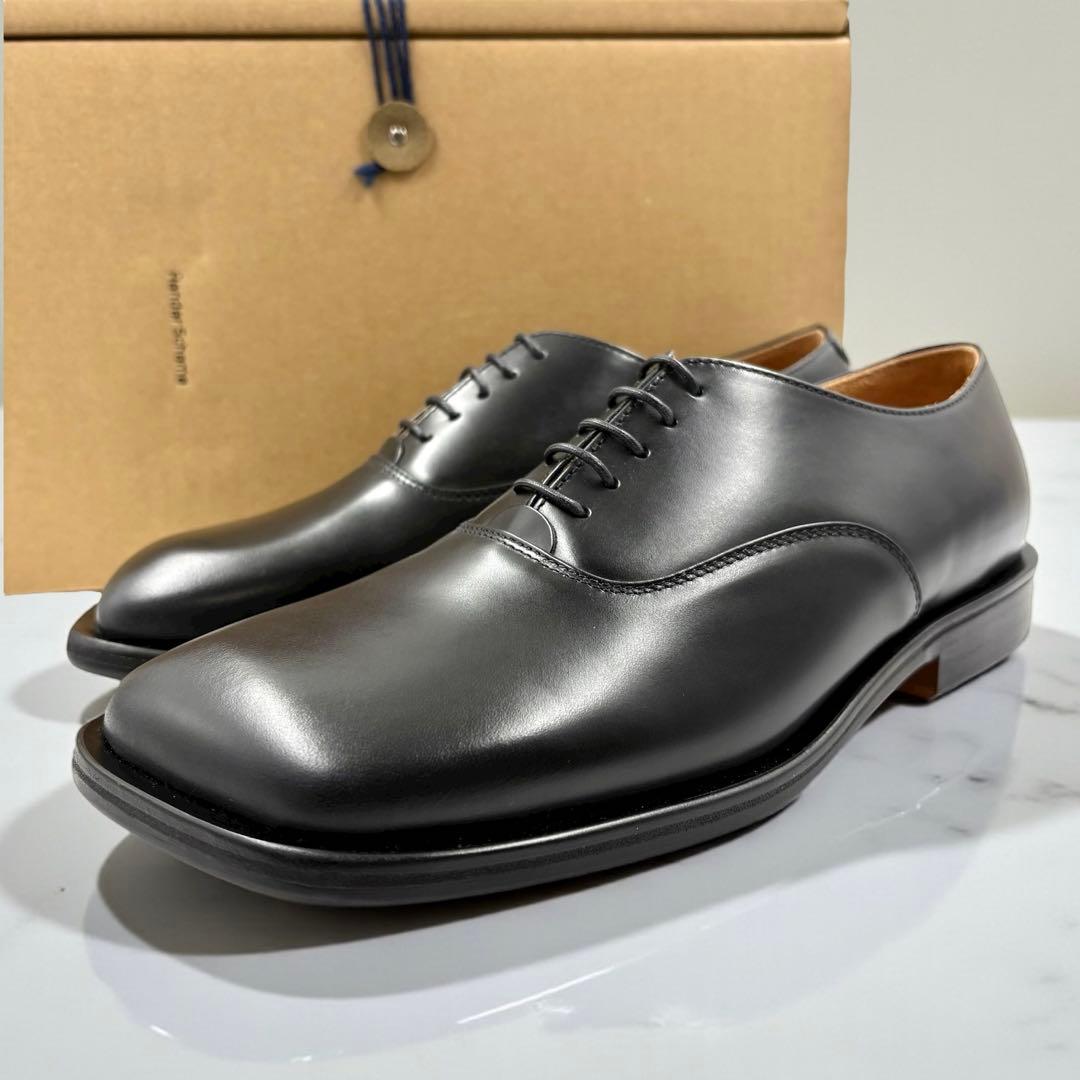 【新品】 エンダースキーマ ベアフットバルモラル 革靴 4 ブラック スクエア