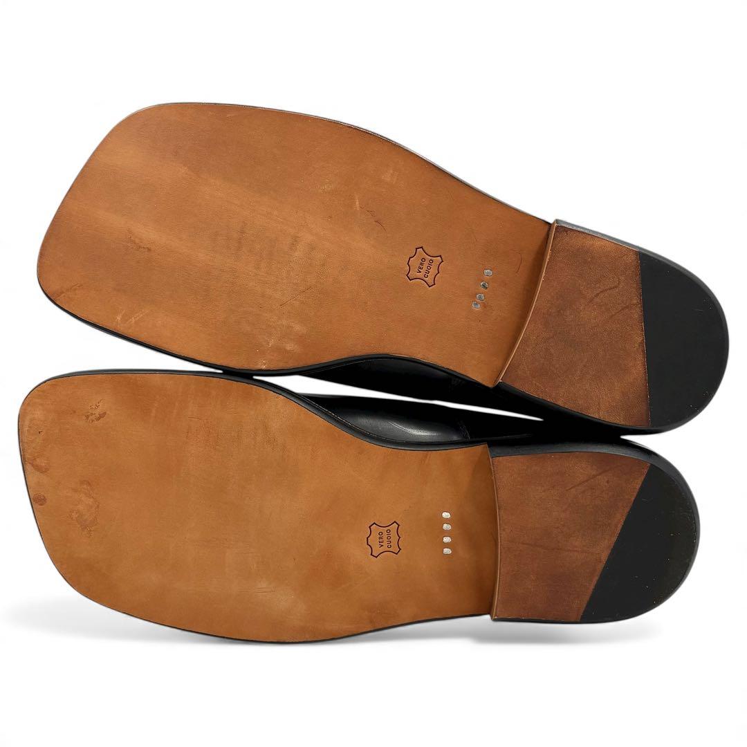 【新品】 エンダースキーマ ベアフットバルモラル 革靴 4 ブラック スクエア