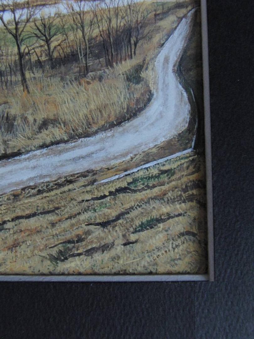 小林晋一、【萠芽】、希少な額装用画集より、新品額装付、状態良好