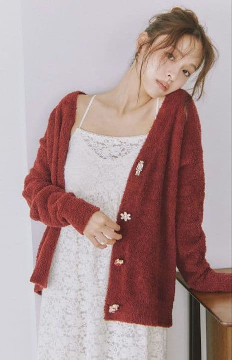 【新品・未開封】Steam Whip デザインボタンカーディガン レッド 赤