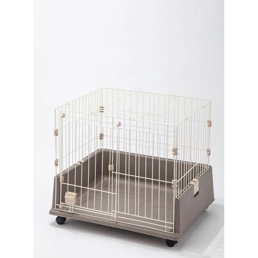 【引き取り限定】キャットケージ 2段構造 アイボリー・ブラウン