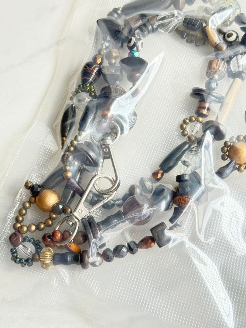 新品未開封SATOKO OISHI wood×beads strap black