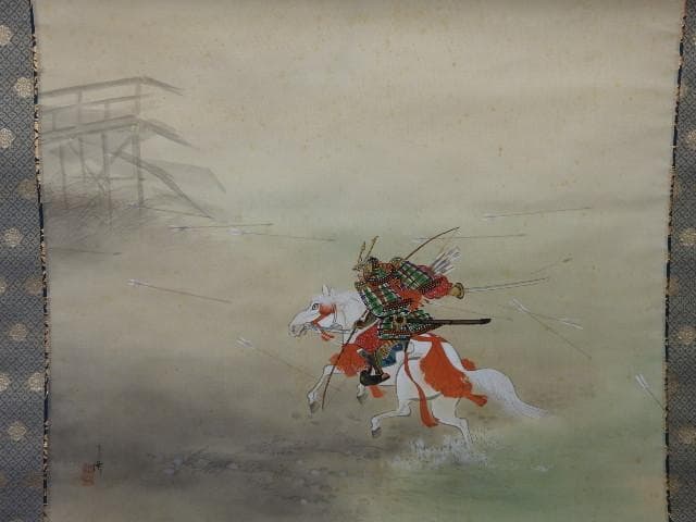 軸　合戦図　作者不明　保存箱　MA668