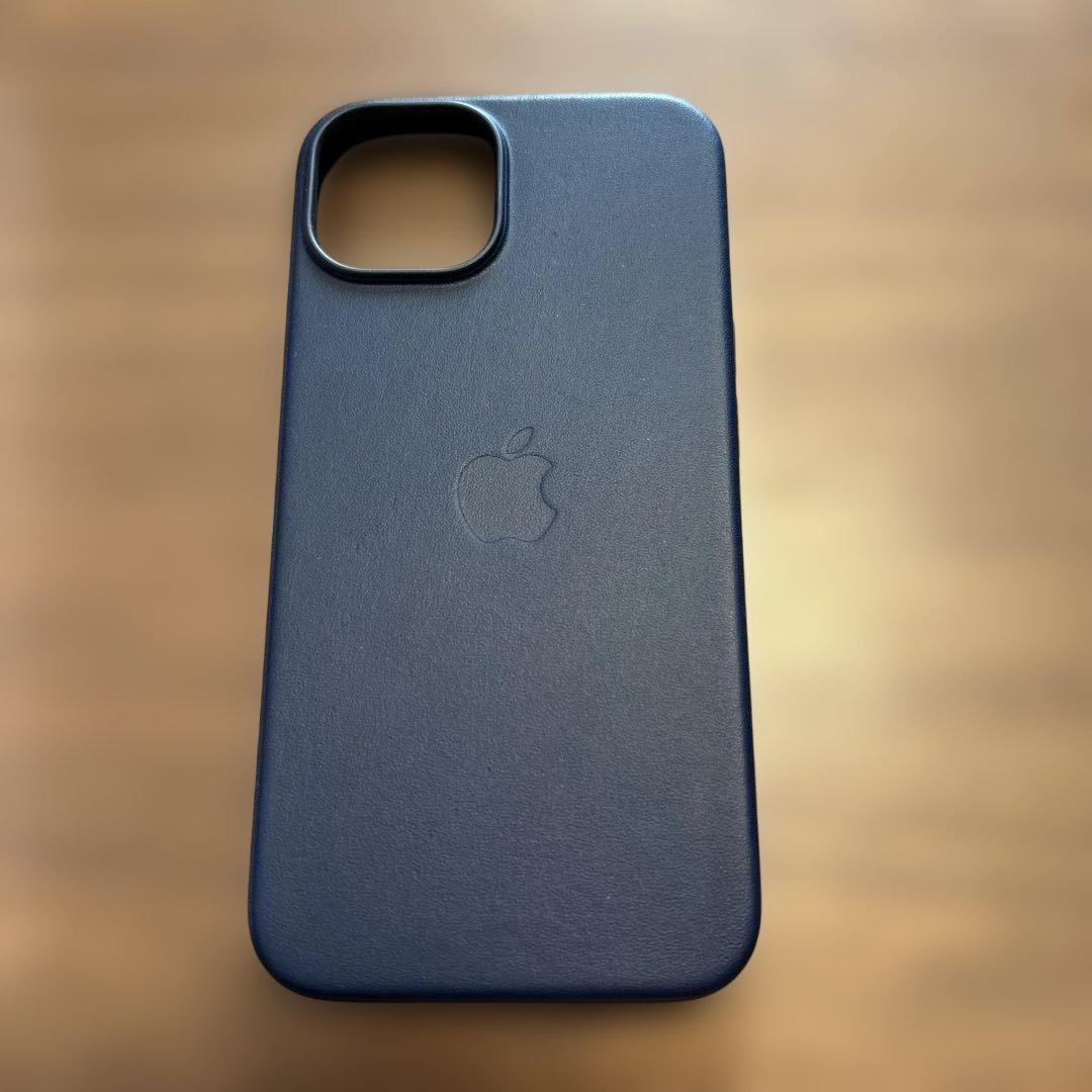Apple iPhone 14 Leather Case ネイビー