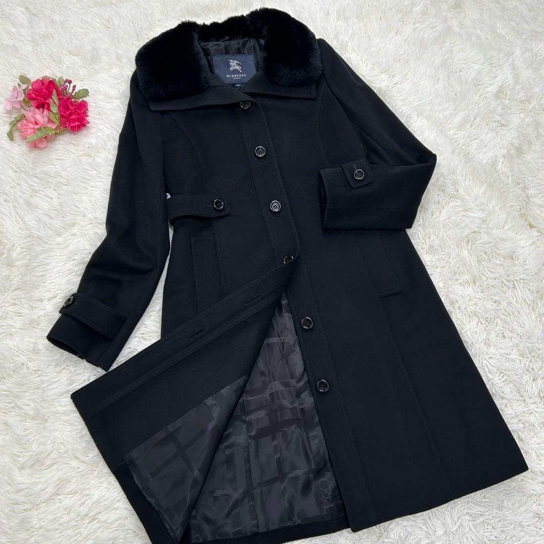 【新品タグ付/L】バーバリーロンドン チェスターコート アウター カシミヤ 黒
