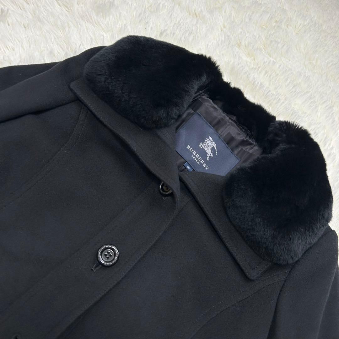 【新品タグ付/L】バーバリーロンドン チェスターコート アウター カシミヤ 黒