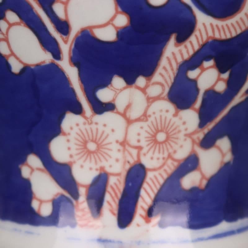 清康煕青花釉里氷梅紋将軍壺 景徳鎮 陶磁器 装飾品 現代工芸品 美術品 置物