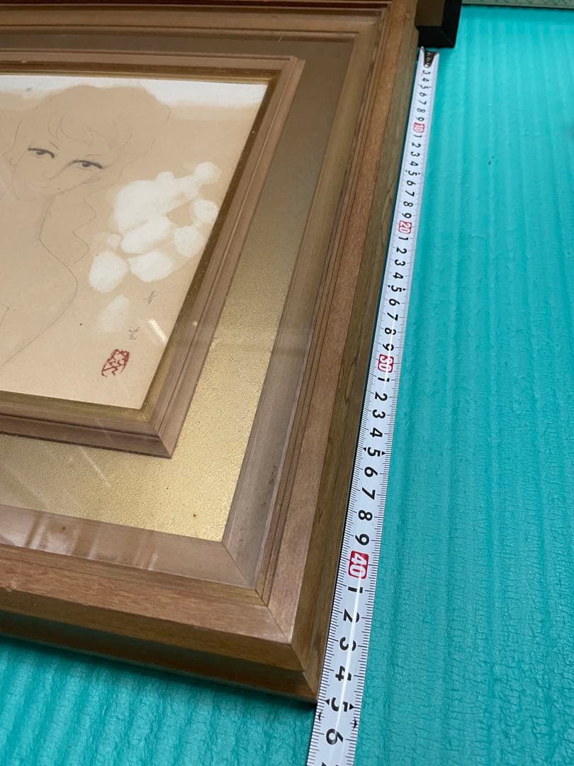 東郷青児　水彩画　「少女」