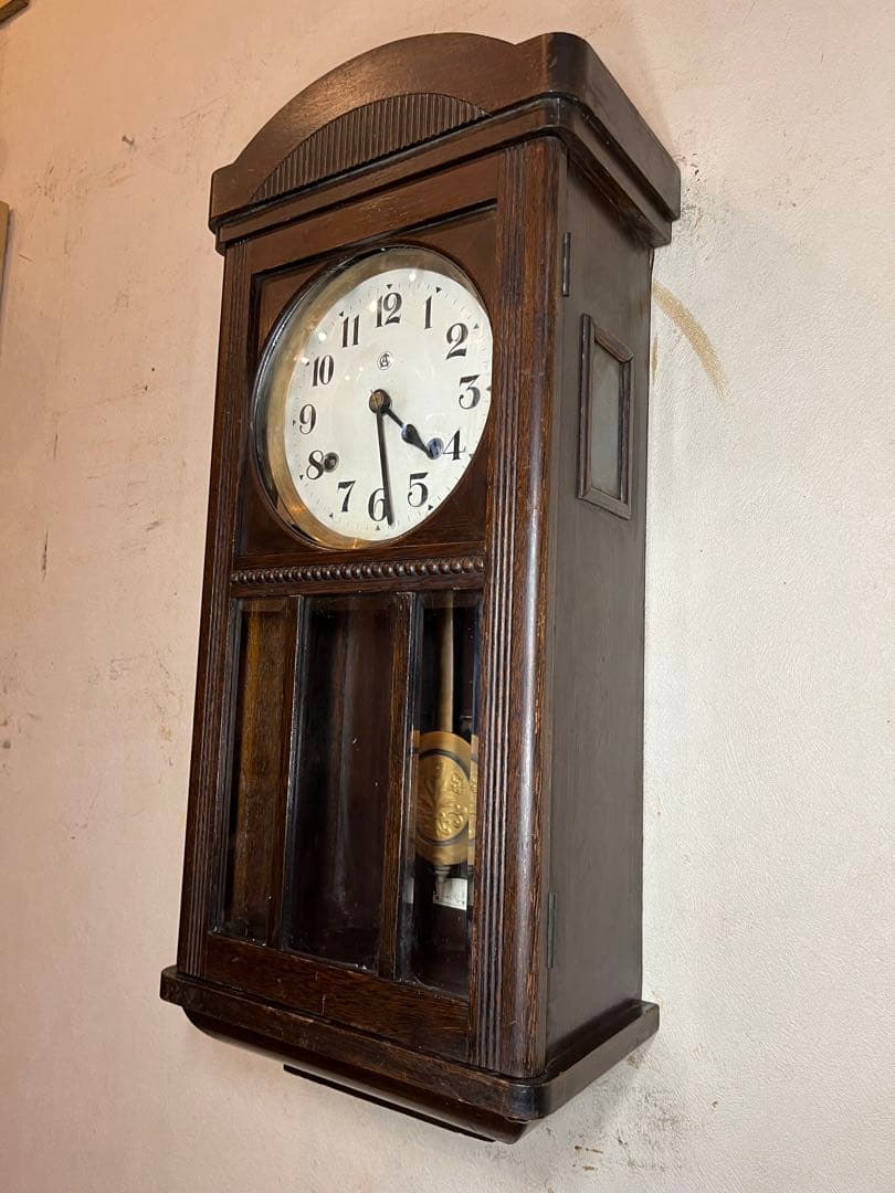 愛知時計　ドイツ仕様　柱時計　古時計　振り子　ゼンマイ　ボンボン　レトロ　精工舎